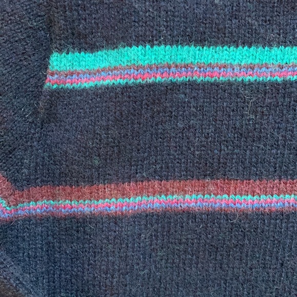 Mens XL Long Sleeve Crew Neck Newcastle Knits Navy Wool Sweater - Picture 3 of 6